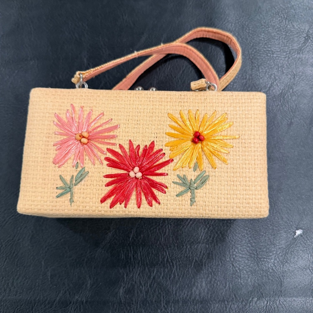 Vintage Gymboree Little Hula Girl Purse Flowers